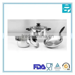 Stainless Steel Cookware Set Fry Pots Pans Saucepan Casserole Bakelite thumbnail-1