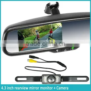 Car Rearview Mirror Monitor With Reverse Camera Parking Sensor System thumbnail-3