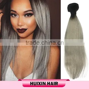 Brazilian Grey Ombre Hair,high Quality Human Hair Two Tone Ombre Body Wave Brazilian Grey Ombre Hair thumbnail-1