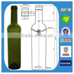 Glasslucky 2014 Hot Sale Olive Green 375ml Ice Wine Bottle thumbnail-3