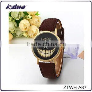 Fashion " We're All Mad Here" Leather Watch Design thumbnail-1