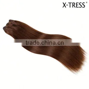 4# Medium Brown 100% VIETNAM VIRGIN HUMAN WEFT HAIR WEFTED FROM BULK HAIR FLEXIBLE Length Hair Weaves thumbnail-2