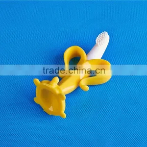Soft Baby Banana Bendable Training Toothbrush, Cute Fruit Shape Baby Teether Toothbrush thumbnail-3