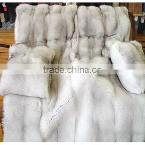 Wholesale Genuine Fox Fur Blanket With Pillows From China thumbnail-1