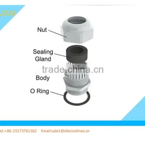 2016 Newest Hot Sale High Quality Grey Nylon Cable Gland thumbnail-1