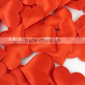 2015 Red Both Side Padded Satin Heart Applique Craft Wedding thumbnail-1