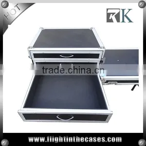 Portable DJ Workstation Drawer Flight Case Tool Case With Side Desk thumbnail-1