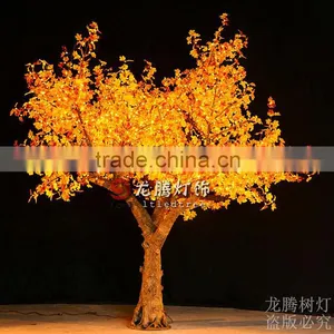 Waterproof Artificial Yellow Lighted Maple Tree thumbnail-3