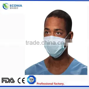 Procedure Mask With Earloops-box of 50 , Blue and White Medical Surgical Non Woven Fabric Face Mask thumbnail-5