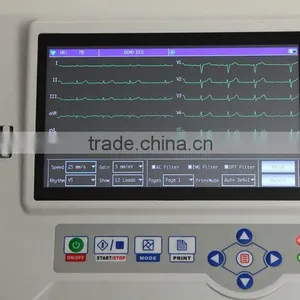 6 Channel Portable 7 Inch TFT Touch Screen Digital Electrocardiograph ECG Machine EKG 190 Cases thumbnail-5