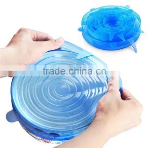Good Quality Super Stretch Universal Silicone Lid Cover Sets Fleible Silicone Lid thumbnail-1