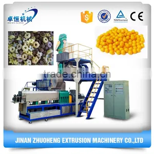 Crispy Puffed Corn Ring Snacks Making Production Line Machine With Many Shapes thumbnail-1