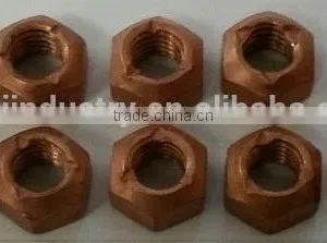 M8 COPPER FLASHED EXHAUST MANIFOLD LOCKING NUT thumbnail-1