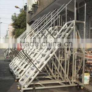 Self-Leveling Adjustable Height Mobile Work Platforms in Aluminum Material thumbnail-1