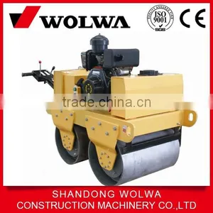 Low Price 550kg Double Drum Walking Behind Mini Hydraulic Vibrating Road Roller Compacter thumbnail-1