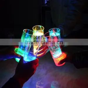 China Made Led Flashing Colorful Plastic Long Drinking Glass thumbnail-1