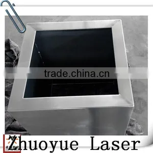 Metal Flower Pots Fabrication /stainless Steel Base Hard Garden Set pe Rattan Garden Planter Pot Garden Flower Pot thumbnail-1