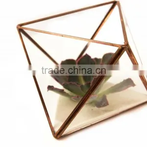 One Face Opening / Cube Terrarium / Indoor Mini Modern Planter / Handmade / For Airplant Vintage Glass Terrarium Box thumbnail-6