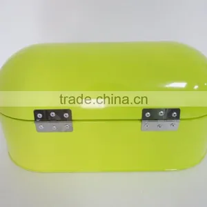 Rectangular Cream Food Kitchen Storage Enamel Bread Bin Box thumbnail-3