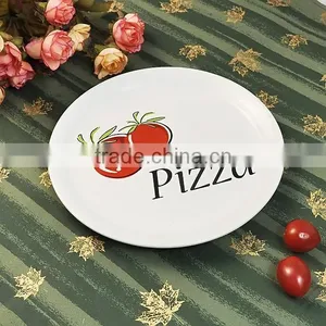 All Kinds Size Ceramic Round Plate With Decal Printing Pizza Plates thumbnail-3