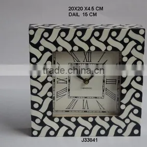Reapt Pattern Mosaic on Wood Table Clock Other Mosaic Also Available thumbnail-1