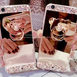 Mirror Surface Silicone Cell Phone Cover Case Diamond Mobile Phone Cases for IPhone7/7Plus/6/6s/6plus/6splus Soft Case thumbnail-5