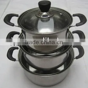 Double Ear Capsuled Bottom Stainless Steel Cookware Cooking Pot thumbnail-1