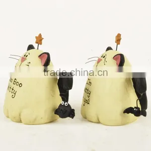 Custom 2017 Halloween Decoration Party Ghost Cat Figurine thumbnail-3