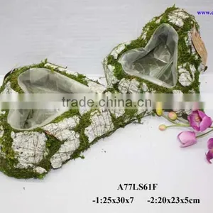 Moss Cushion With Flower Pot thumbnail-1