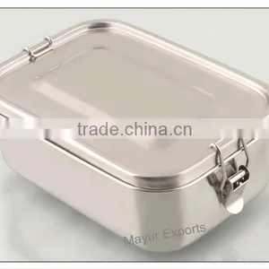 Stainless Steel Leak Proof Rectangular Lunch Box thumbnail-1