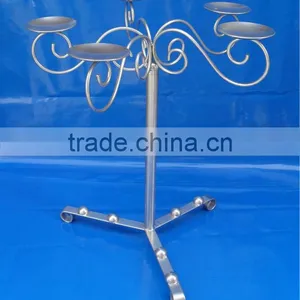 5 Lites Iron Candle Pillar Holder thumbnail-1