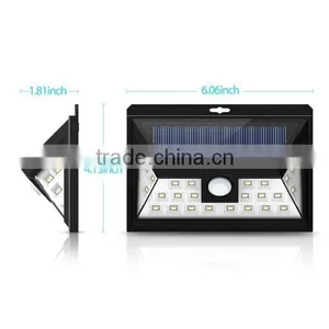 Ningbo 24led Solar Powered Night Lights Outdoor Pillar Solar Sensor Wall Lamp thumbnail-4