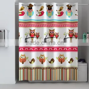 Unique and Fancy Polyester Printed Fabric Shower Curtain With 12PCS Hooks, 100%polyester Bathroom Curtain thumbnail-5