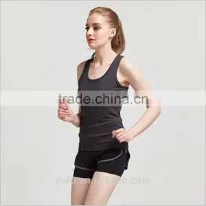 Wholesale Fitness Slim Sleeveless Ladies Purple Vest Gym Yoga Vest thumbnail-3