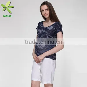 Factory Supply Fashion Design Lace Blouse and Skirt thumbnail-1