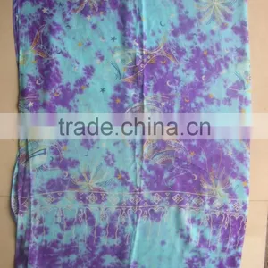 Ombre Dyed Cotton Scarf thumbnail-3