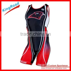 2016 Customized Professional Wrestling Singlet/Sportswear/runing Shirt thumbnail-1