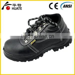 Black Genuine Leather Protective Steel Toe Cap Safety Shoes thumbnail-4