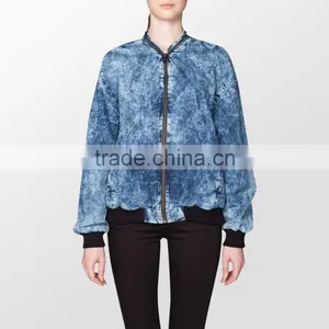 Wholesale Blank Baseball Jacket Custom Print With Zipper thumbnail-1