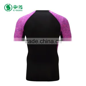 Fashion Design 100% Polyester Quick Dry Gym Wear Men Short Sleeve Fitness T Shirt thumbnail-5