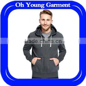 Wholesale Blank Hoodies Bomber Winter Jacket Men Clothing Gray Zipper Sports Jersey New Model Gym Streetwear Hip Hop Hoodie thumbnail-1