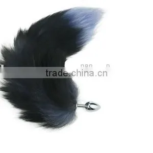 Factory Direct Sale Super Cool Silver Fox Tail Alternative Backyard Metal Anal Plug thumbnail-1