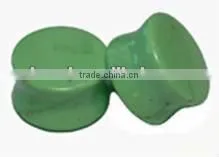 Green Plug With Double Flare Kallaite Body Piercing Jewelry thumbnail-1