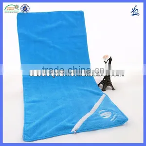 2017 Hot Selling Microfiber Sport Towel,gym Towel With Zipper Pocket Textile for Travel thumbnail-1