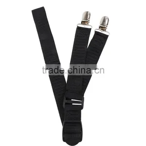 Straight,Stirrup,Y Style Shirt Stays Shirt Holders With Locking Clamps- Black 4pack thumbnail-6
