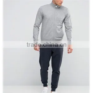 Stand Collar Men Slim Fit Tracksuit Sportwear Full Zip Fastening Plain Tracksuits thumbnail-1