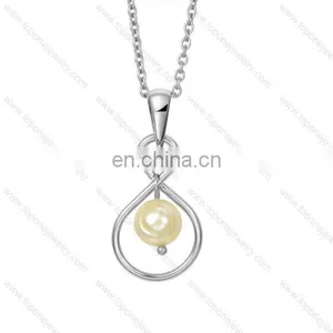 Cheap Wholesale Stainless Steel Infinity Women's CZ Wedding Charms Necklaces Jewelry Gifts thumbnail-2