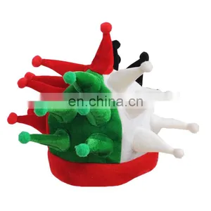 MCH-1011 Party Carnival Wholesale Custom Logo Foam Hats Funny Adult Jester Clown Hats With Horns for Adults thumbnail-1