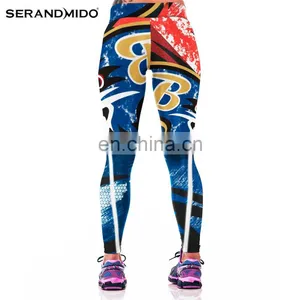2017 Wholesale Gym Polyester Spandex Fitness Custom Printing Tights Always Yoga Sport Leggings For Women thumbnail-4