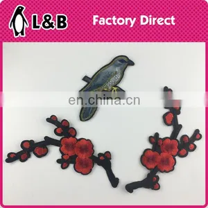 2017 Wholesale Chinese Custom Iron on Embroidery Heat Rose Patch thumbnail-3